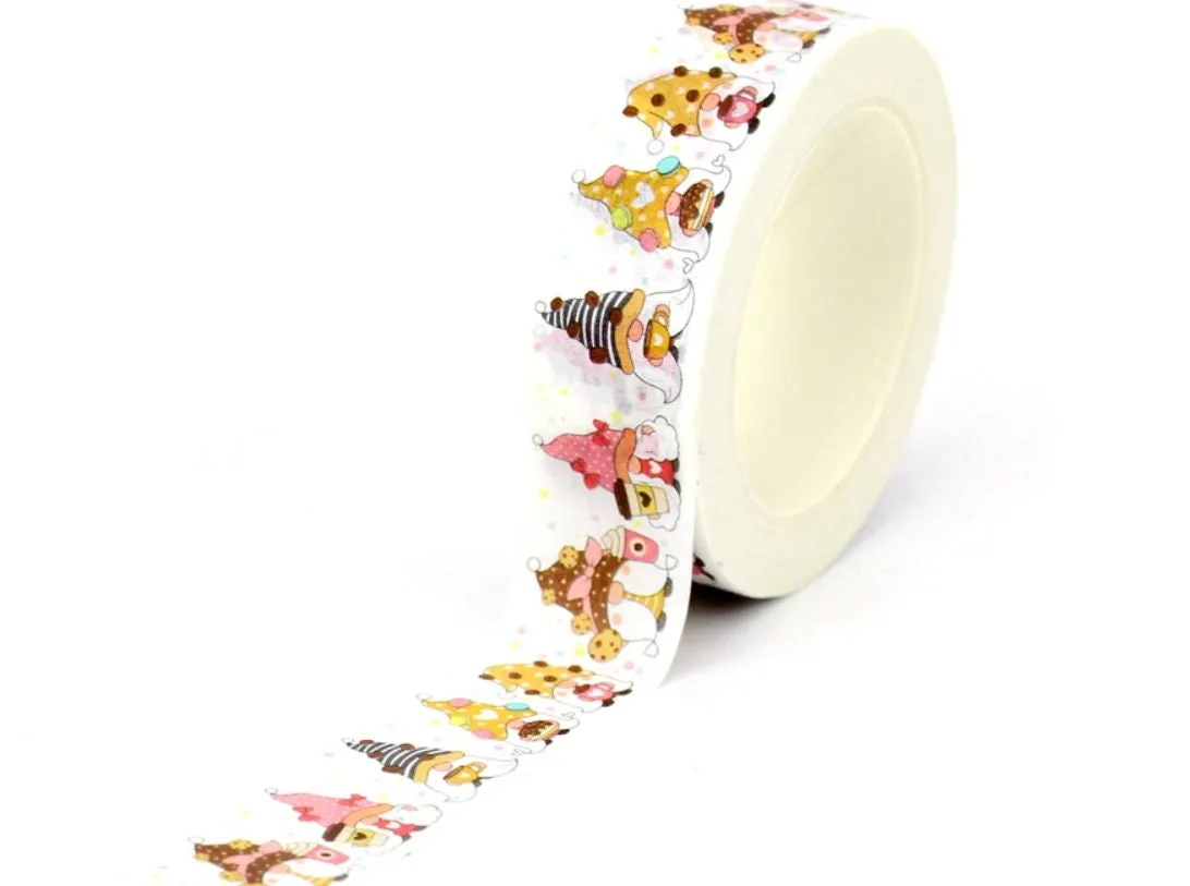 Sample Card of Coffee Gnomes with Sweet Cookie Washi Tapes