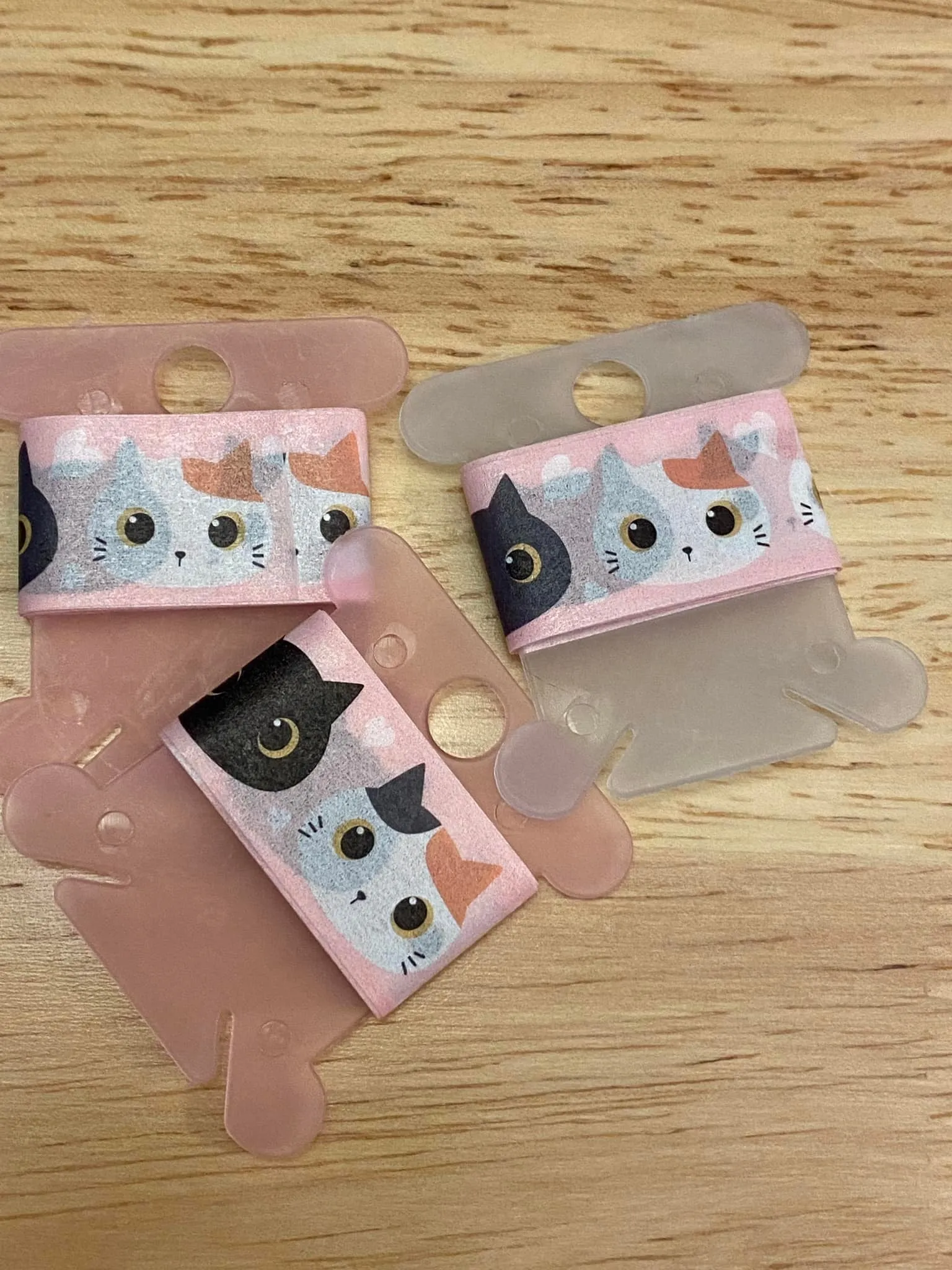 Sample Card of Kawaii Cat Heads Washi Tape