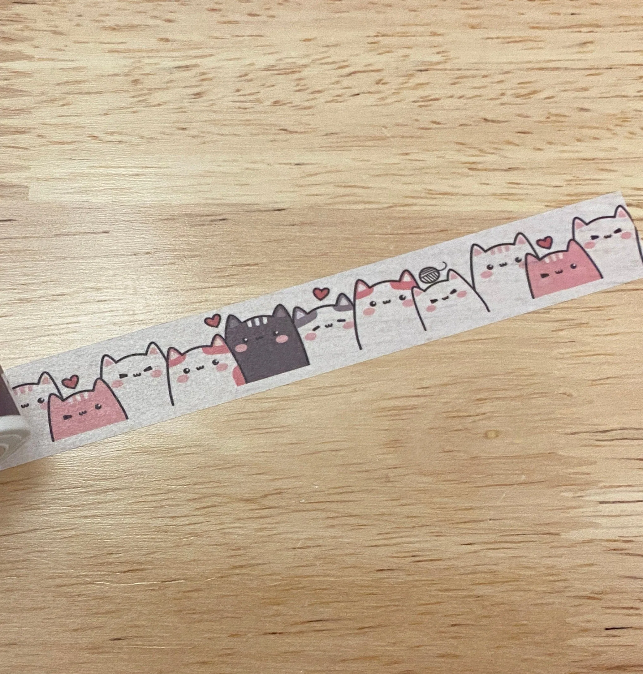 Sample Card of Multi Cats Standing Washi Tape