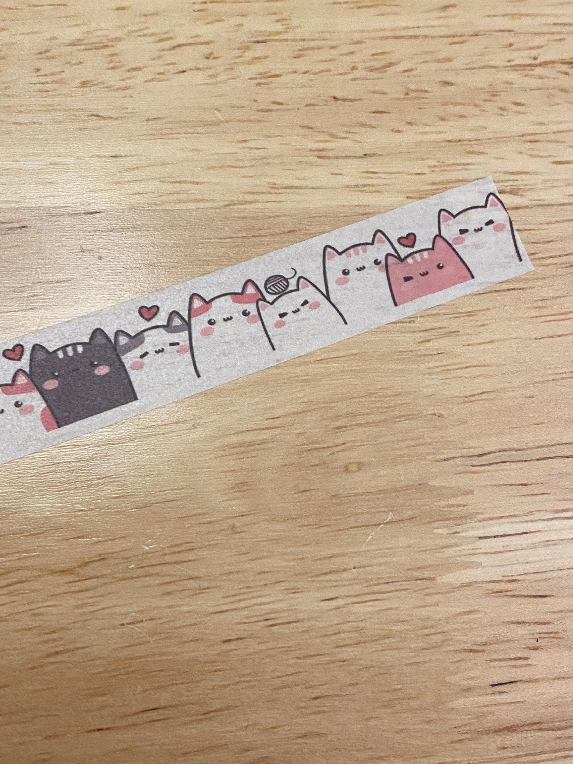 Sample Card of Multi Cats Standing Washi Tape