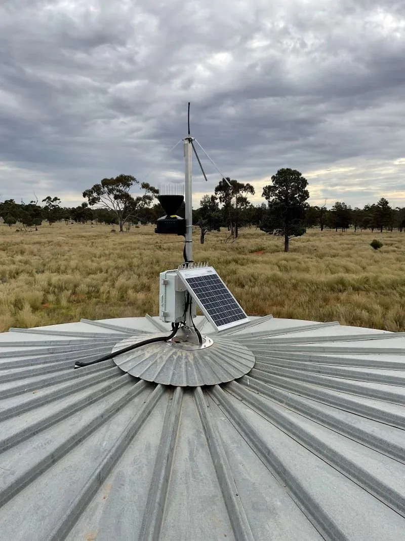 Satellite monitoring device for stock water