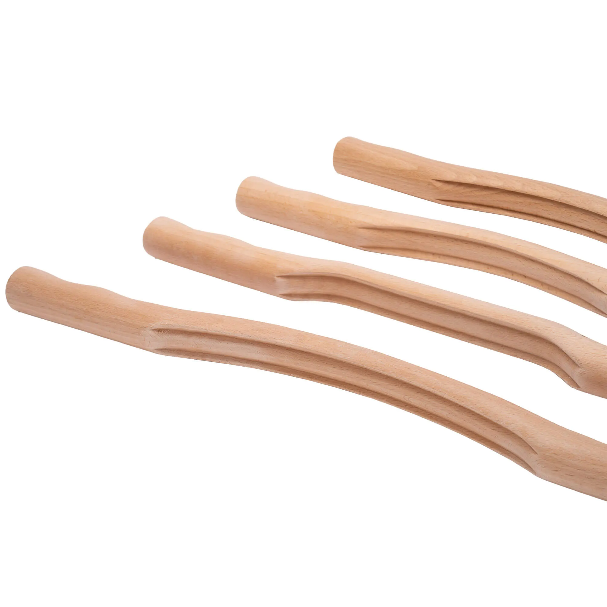 Set of 4 Natural Wood Gua Sha Scraping Sticks