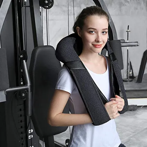 Shiatsu Electric Massager with Heat, Kneading Massage Pillow for Neck, Back, Shoulder, Muscle Pain Relief, Get Well Soon Presents - Christmas Gifts