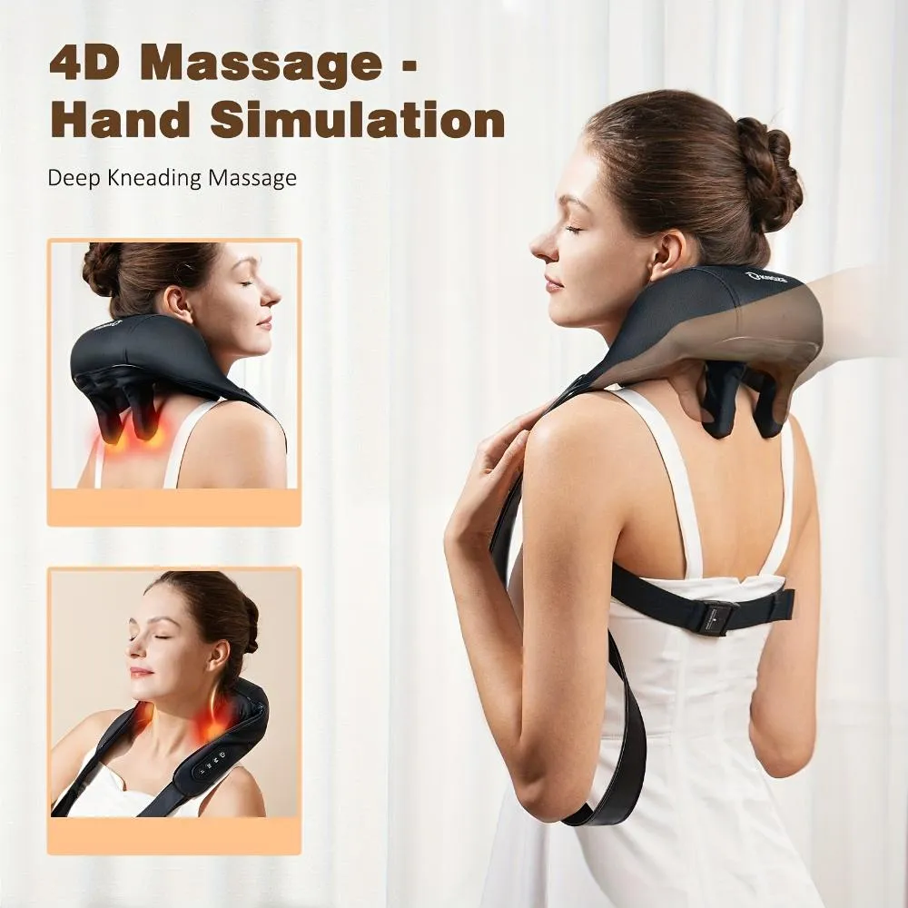 shiatsu neck pillow shoulder kneading thermal selfcare therapy massager ✈️ free.shipping