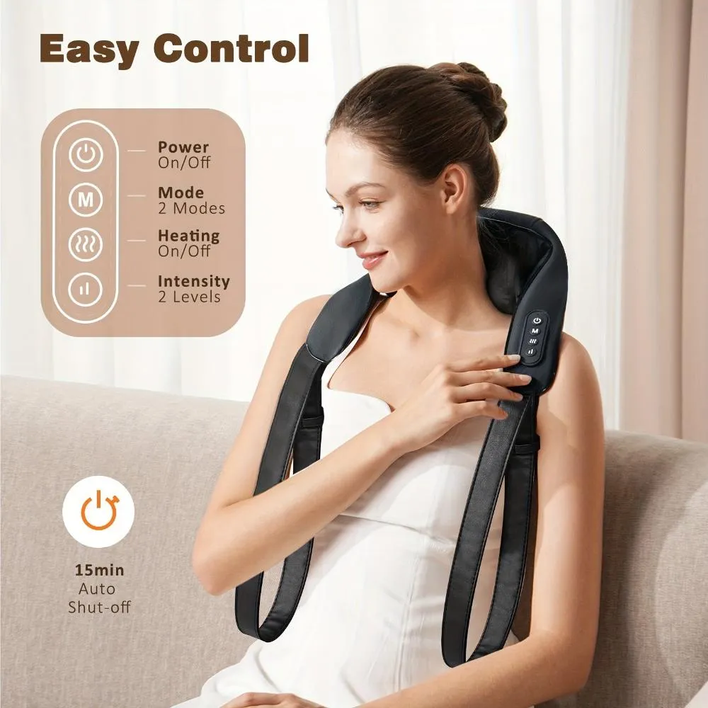 shiatsu neck pillow shoulder kneading thermal selfcare therapy massager ✈️ free.shipping