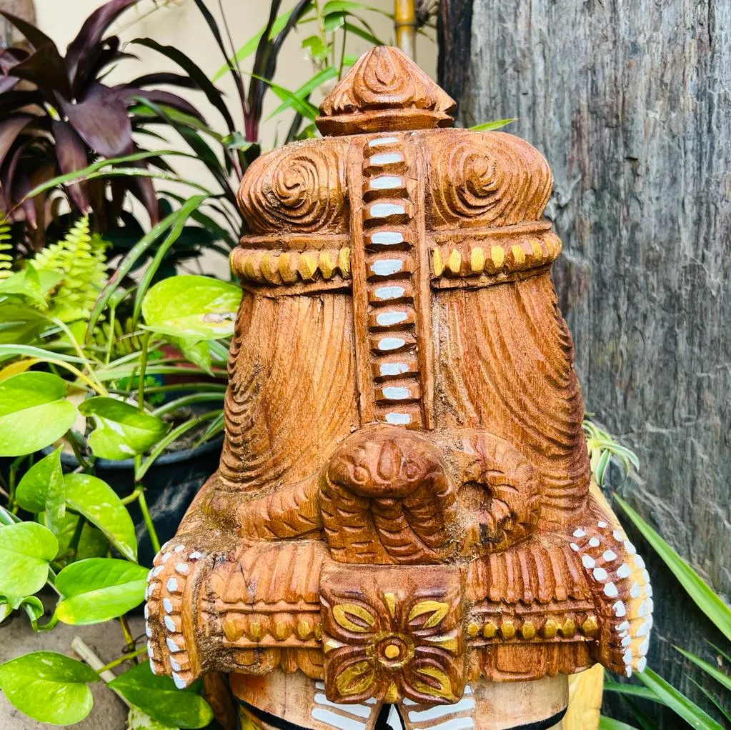 Shiva Head : Wooden Painted Head (20 inches )