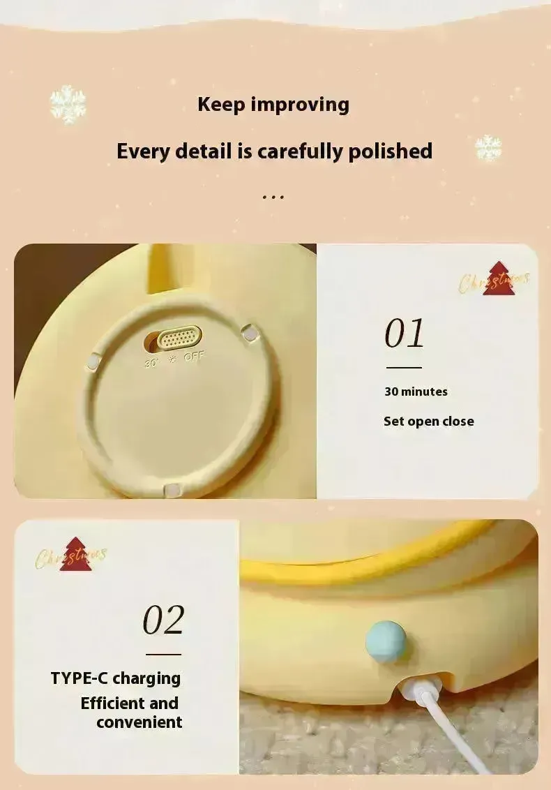 Silicone Christmas Tree Night Lights USB Rechargeable Cute Cartoon Kid Birthday Gifts