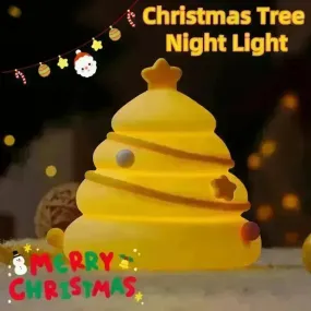 Silicone Christmas Tree Night Lights USB Rechargeable Cute Cartoon Kid Birthday Gifts