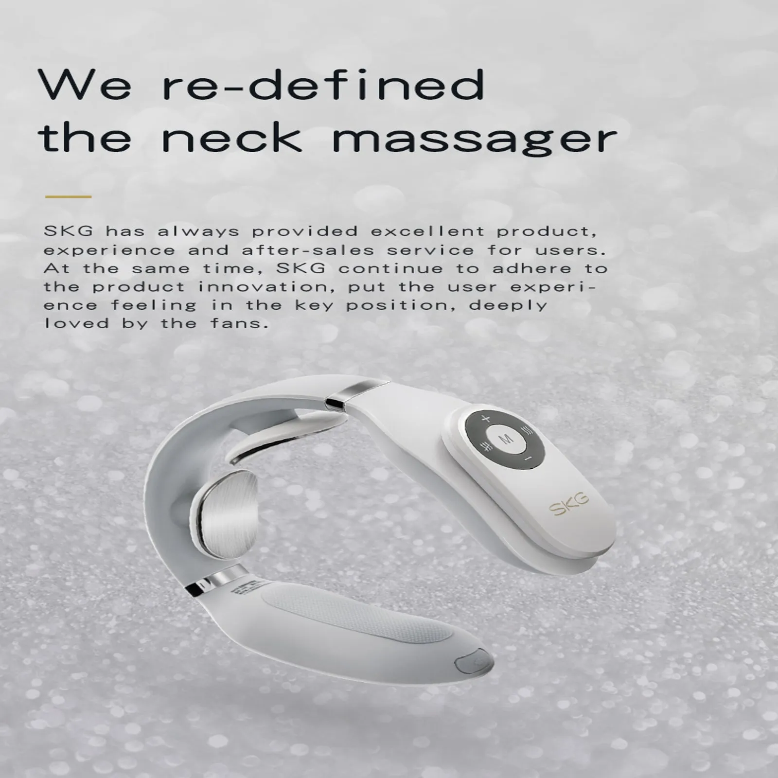 SKG K4 Neck Massager with Heat, Cordless Neck Massager for Pain Relief, Electric Neckology Cervical Massager