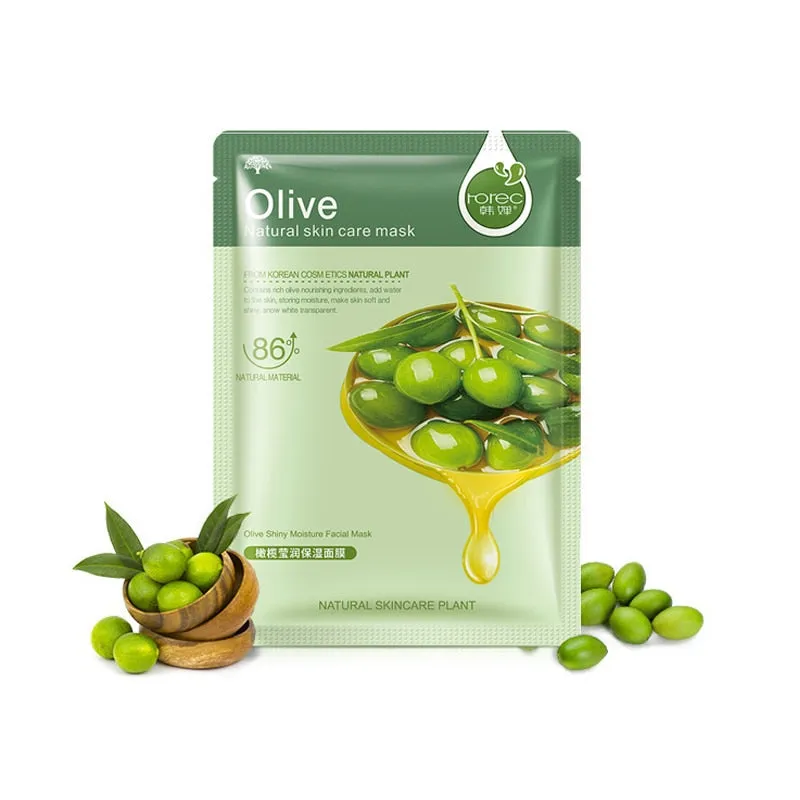 Skin Care Six Fruit Plant Facial Mask Moisturizing Oil-control Blueberry Cucumber Pomegranate Fruit Aloe Face Mask