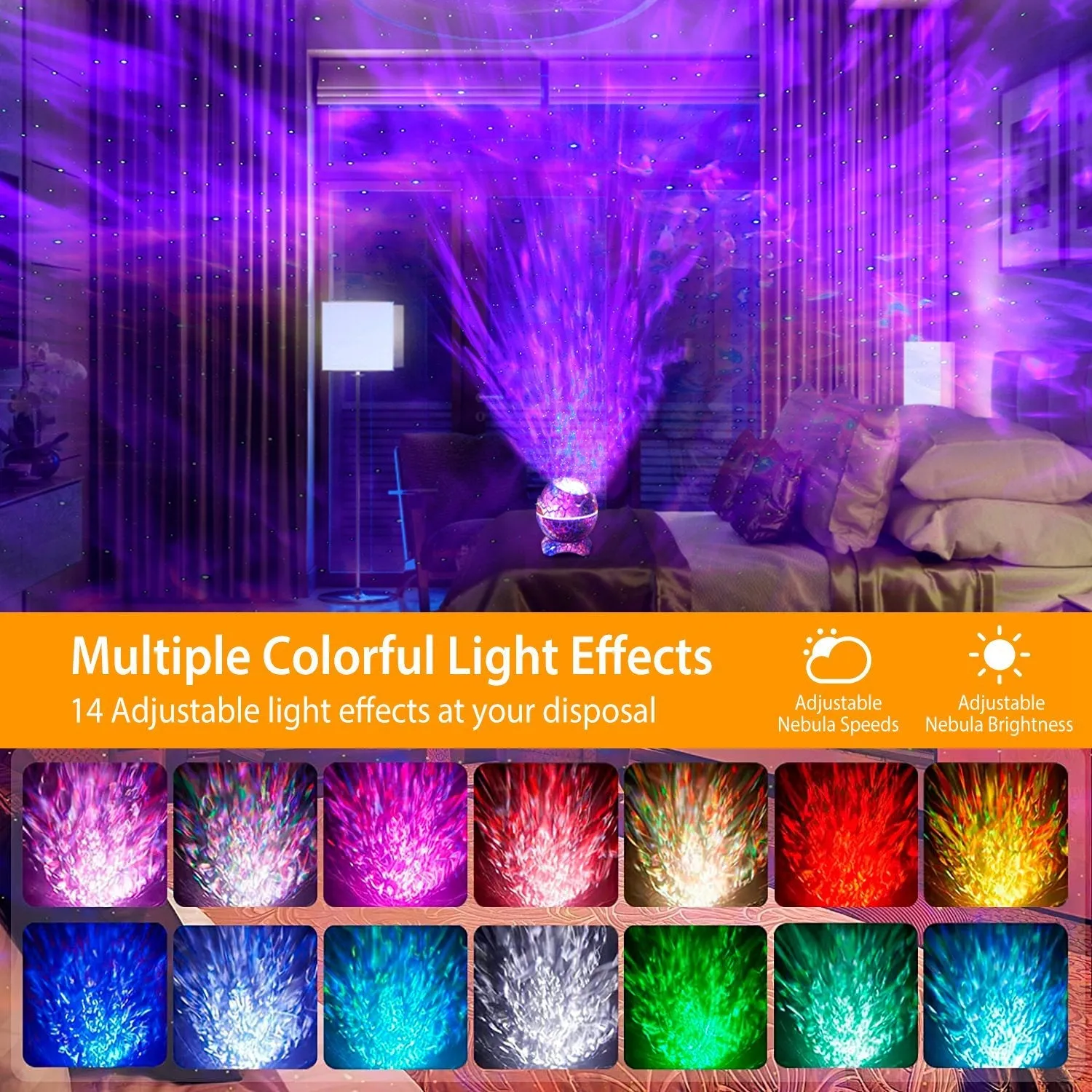 Star Project Lamp Galaxy Light Dinosaur Egg with Wireless Speaker and Remote Control