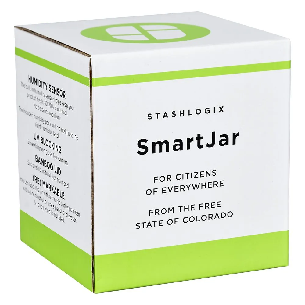 Stashlogix Bamboo & UV Glass SmartJar