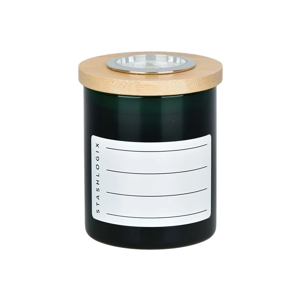Stashlogix Bamboo & UV Glass SmartJar