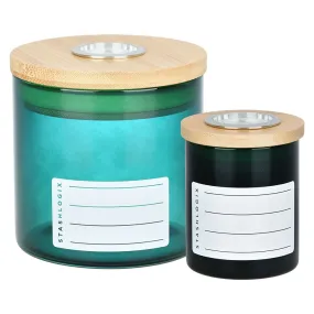 Stashlogix Bamboo & UV Glass SmartJar
