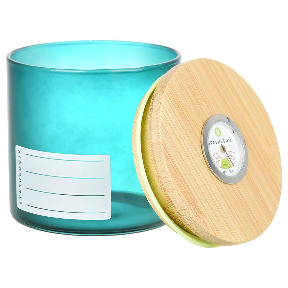 Stashlogix Bamboo & UV Glass SmartJar