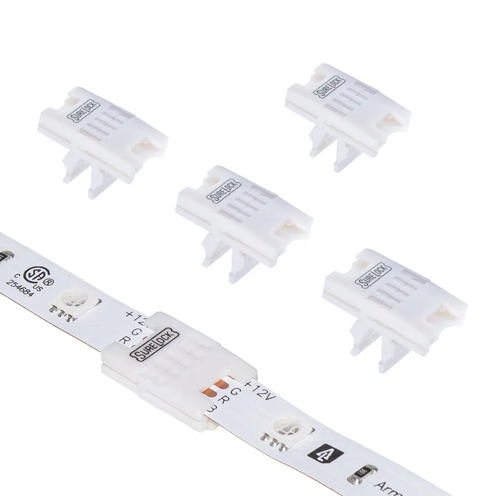 SureLock 4 Pin RGB LED Strip Light Tape to Tape Splice Connectors