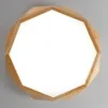 TEVA Octagon Jewel LED Ceiling Lamp in Wood with Safety Mark LED Driver
