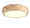 TEVA Octagon Jewel LED Ceiling Lamp in Wood with Safety Mark LED Driver