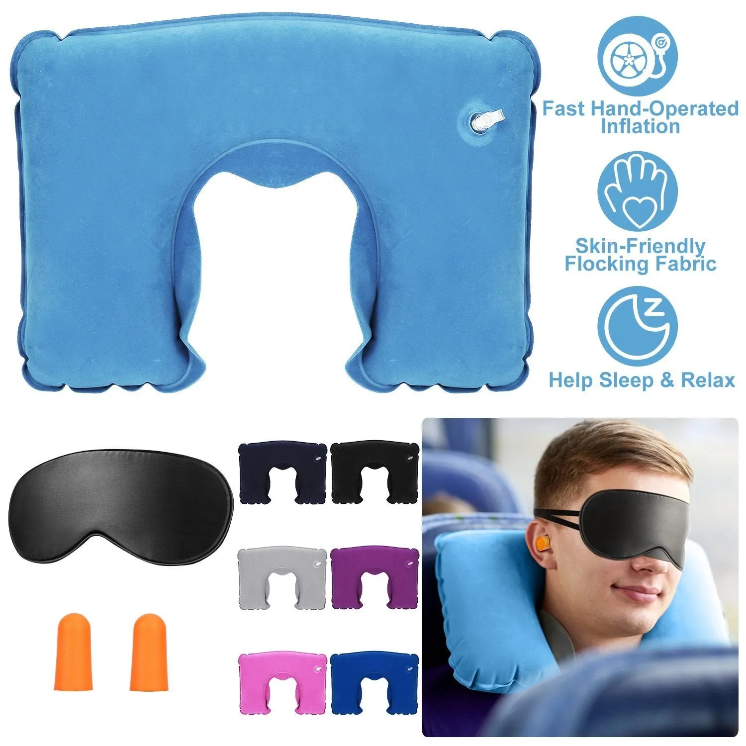 Travel Pillow Inflatable U Shape Neck Pillow