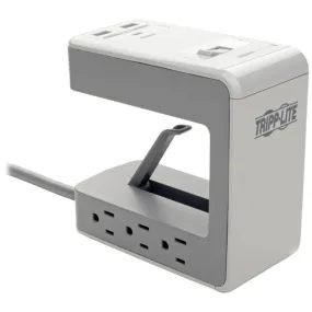 Tripp Lite TLP648USBC Protect It! 6-Outlet Surge Protector Desk Clamp with 2 USB Ports & 1 USB-C Port, 8ft Cord