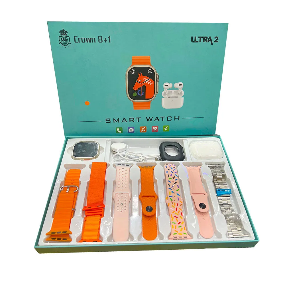 Ultra 2 Smart watch with earbuds 8 1 – Waterproof Smart Watch for Men and Women