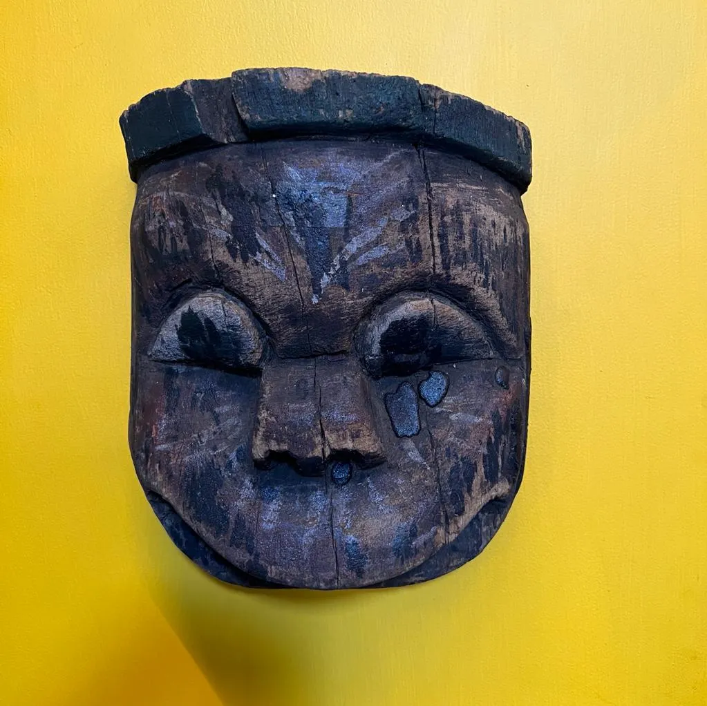 Vintage Wooden Indian Mask -2 ( 12 inches )