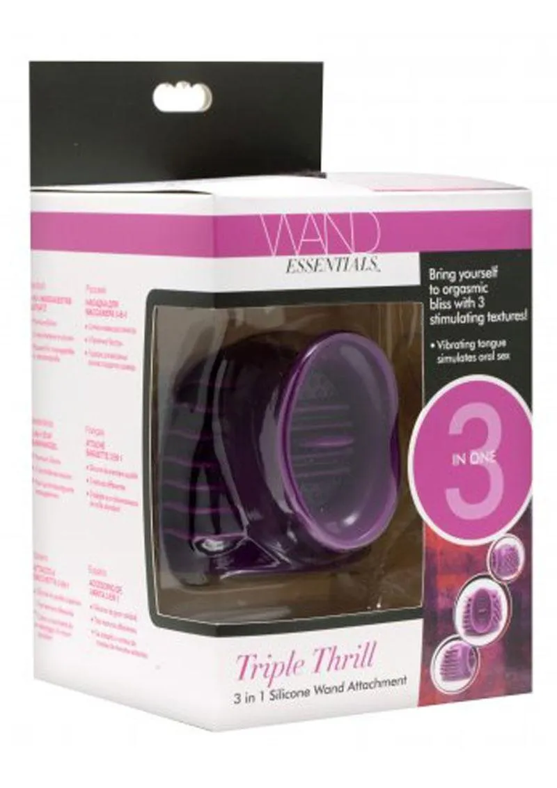 Wand Essentials Triple Thrill 3 In 1 Silicone Wand Attachment