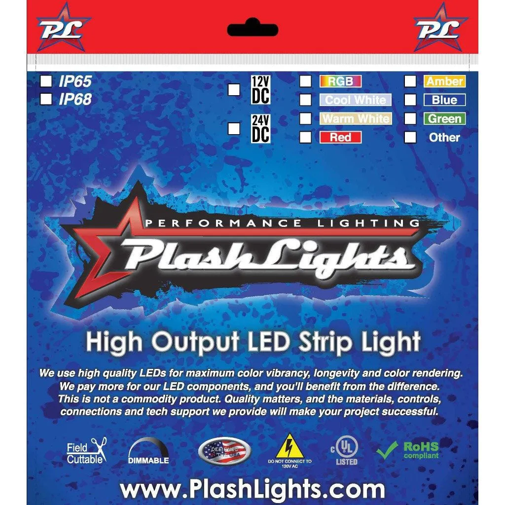 Waterproof Flexible Light Strip - IP68 - 12V - 3000K Warm White
