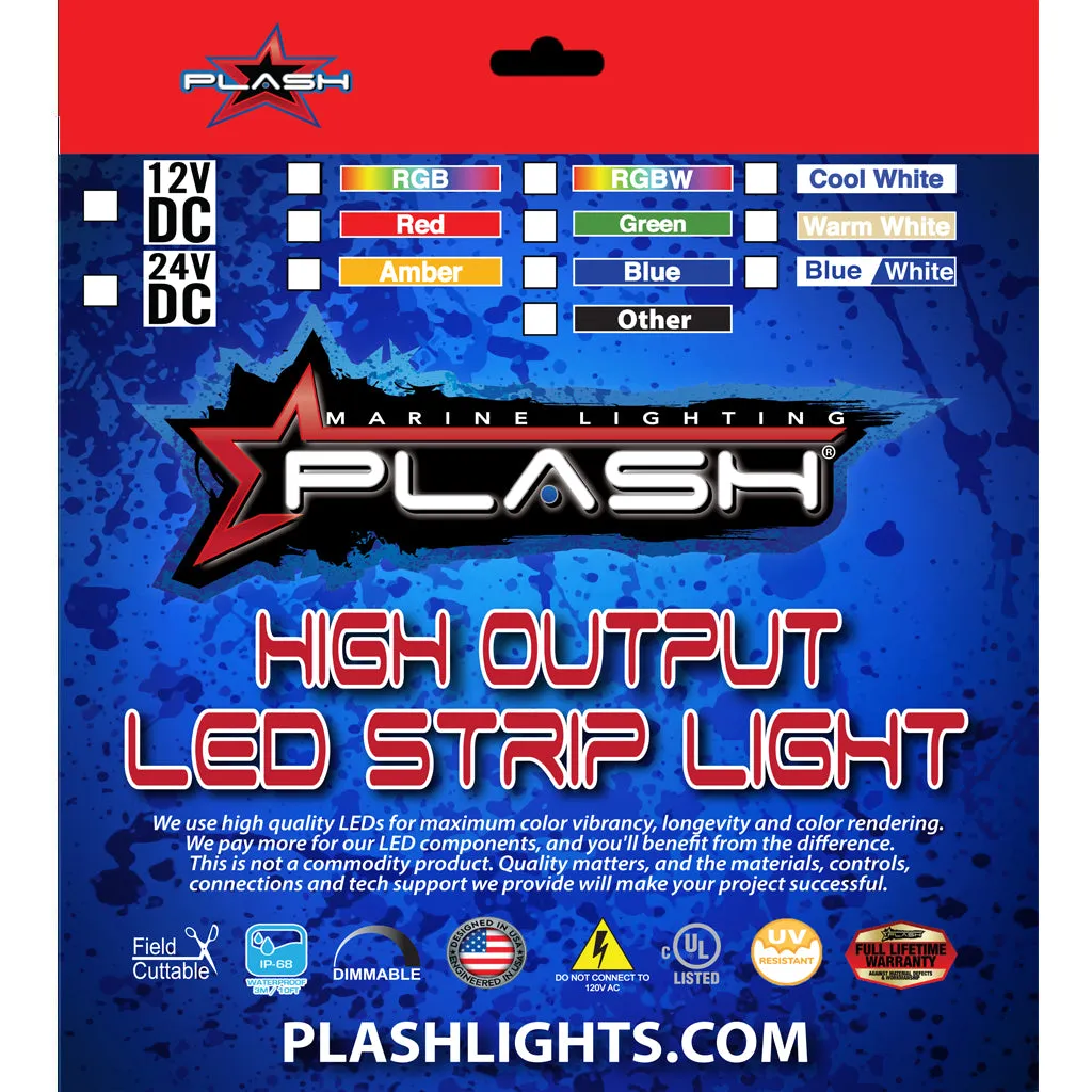 Waterproof Flexible Light Strip - IP68 - 12V - 4000K White **16FT ONLY**