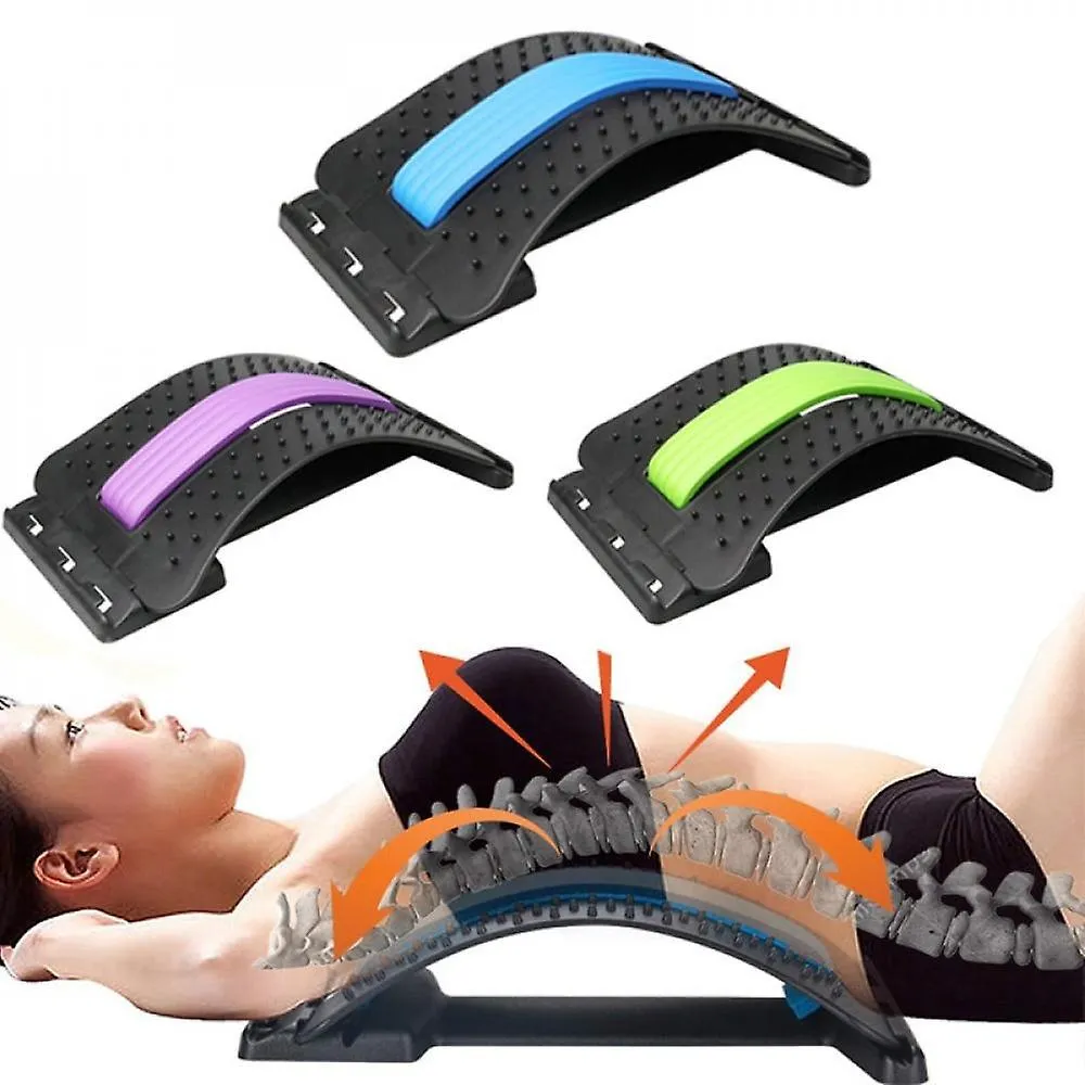 White-green Back Massager Stretcher Equipment Massage Tools Massageador Magic Stretch Fitness Lumbar Support Relaxation Spine Pain Relief