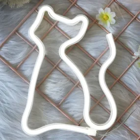 White Neon Cat
