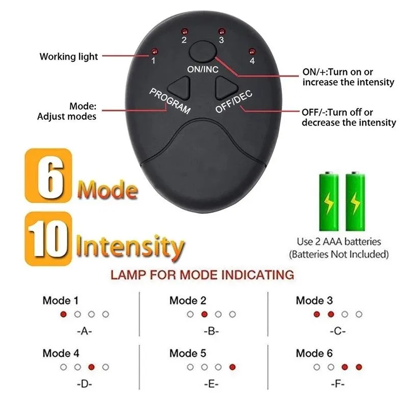 Wireless EMS Muscle Stimulator Toner ABS Abdomen Arm Leg Hip Trainer Weight Loss Fitness Shaping Massager
