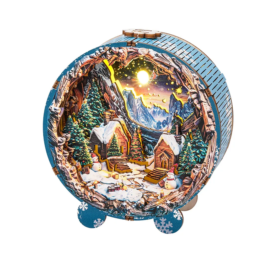 Woodbests - Christmas Village Kit - 3D Wooden Puzzle Night Light (Pre-Order)