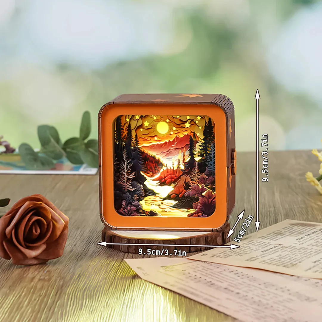 Woodbests - Forest Sunset Kit - 3D Wooden Puzzle Night Light (Pre-Order)
