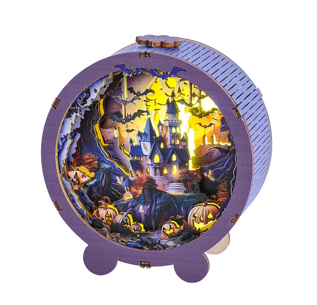 Woodbests - Halloween Castle Kit - 3D Wooden Puzzle Night Light
