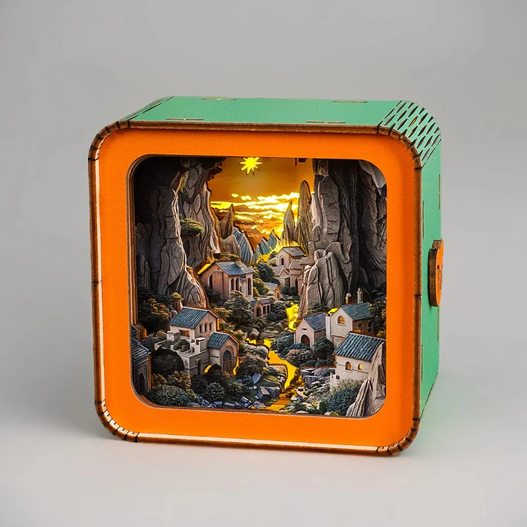 Woodbests - Valley Village Kit - 3D Wooden Puzzle Night Light (Pre-Order)