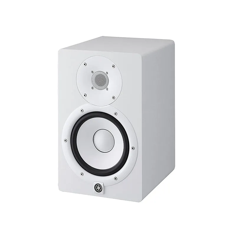 Yamaha HS8 8" 120W 2-Way Bass Reflex Powered Studio Monitor Passive Speaker with Bi-Amplified Nearfield Monitoring, XLR 3 Pin and 3.5mm TRS AUX Inputs and Room and High Trim Controls for Audio Production and Recording (Black, White)