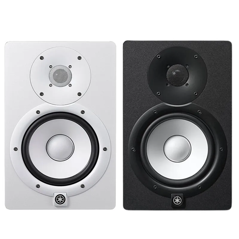 Yamaha HS8 8" 120W 2-Way Bass Reflex Powered Studio Monitor Passive Speaker with Bi-Amplified Nearfield Monitoring, XLR 3 Pin and 3.5mm TRS AUX Inputs and Room and High Trim Controls for Audio Production and Recording (Black, White)