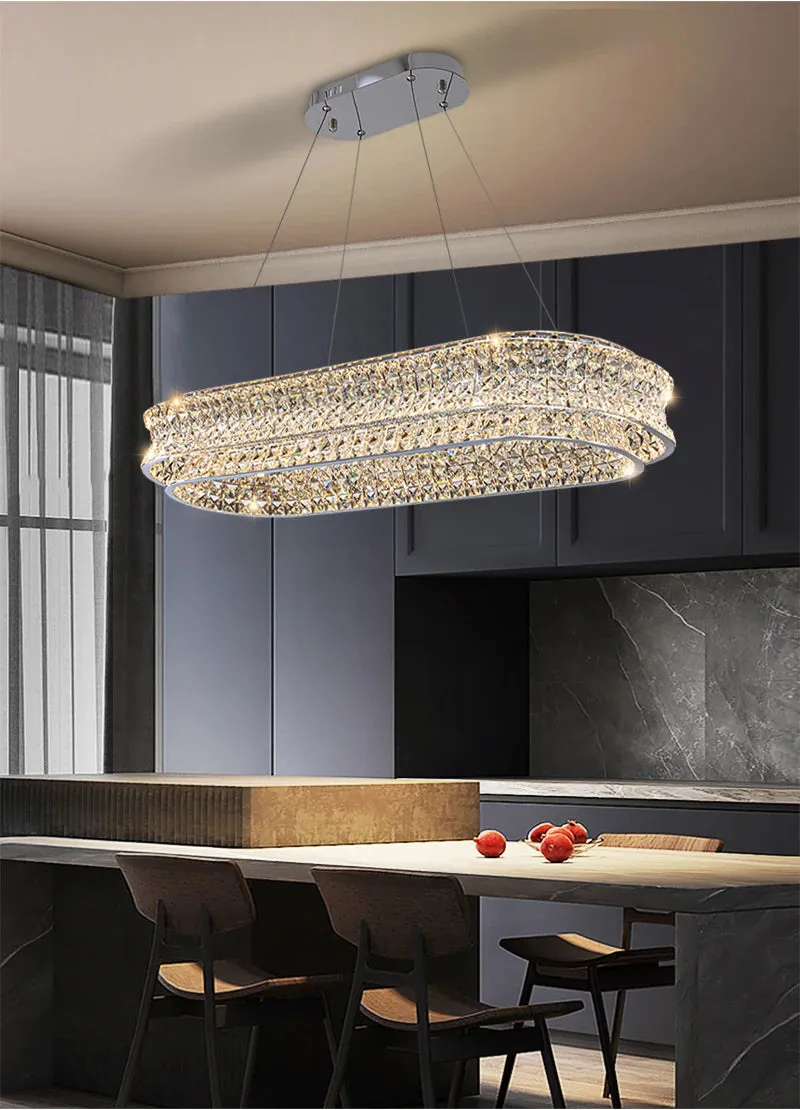 YLK Knani Creative Crystal Chandelier For Dining Room Luxury Home Decor Hanging Lamp