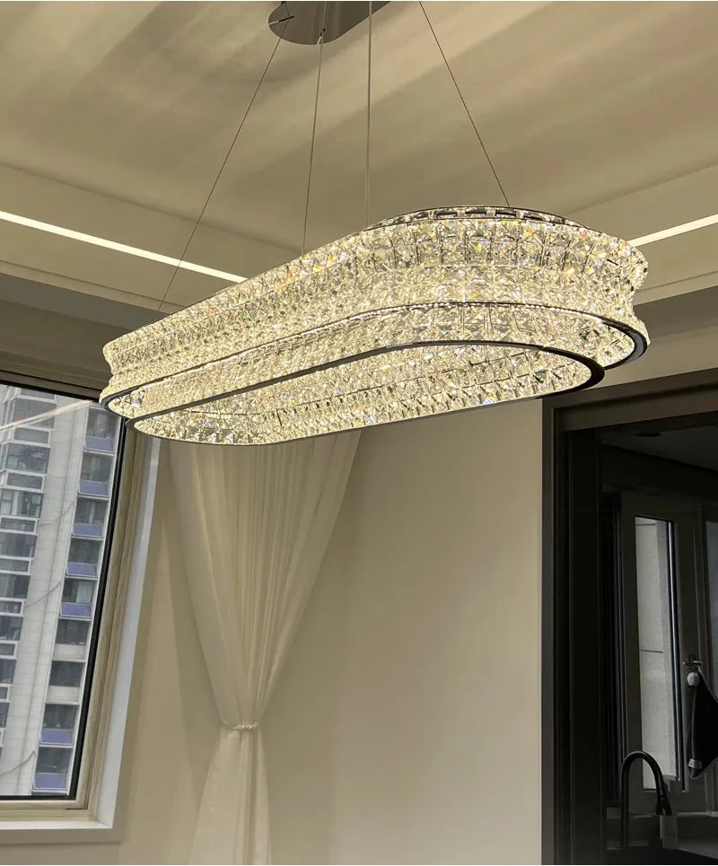 YLK Knani Creative Crystal Chandelier For Dining Room Luxury Home Decor Hanging Lamp