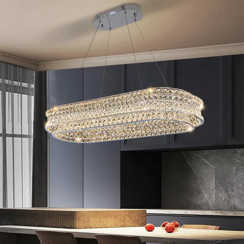 YLK Knani Creative Crystal Chandelier For Dining Room Luxury Home Decor Hanging Lamp