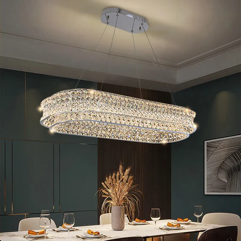 YLK Knani Creative Crystal Chandelier For Dining Room Luxury Home Decor Hanging Lamp