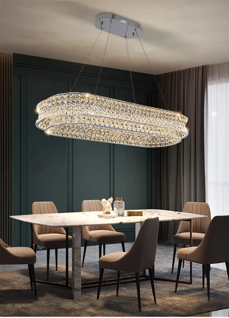 YLK Knani Creative Crystal Chandelier For Dining Room Luxury Home Decor Hanging Lamp