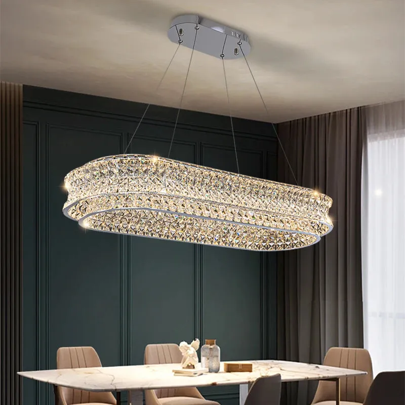 YLK Knani Creative Crystal Chandelier For Dining Room Luxury Home Decor Hanging Lamp