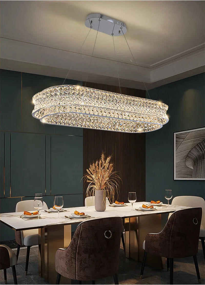 YLK Knani Creative Crystal Chandelier For Dining Room Luxury Home Decor Hanging Lamp